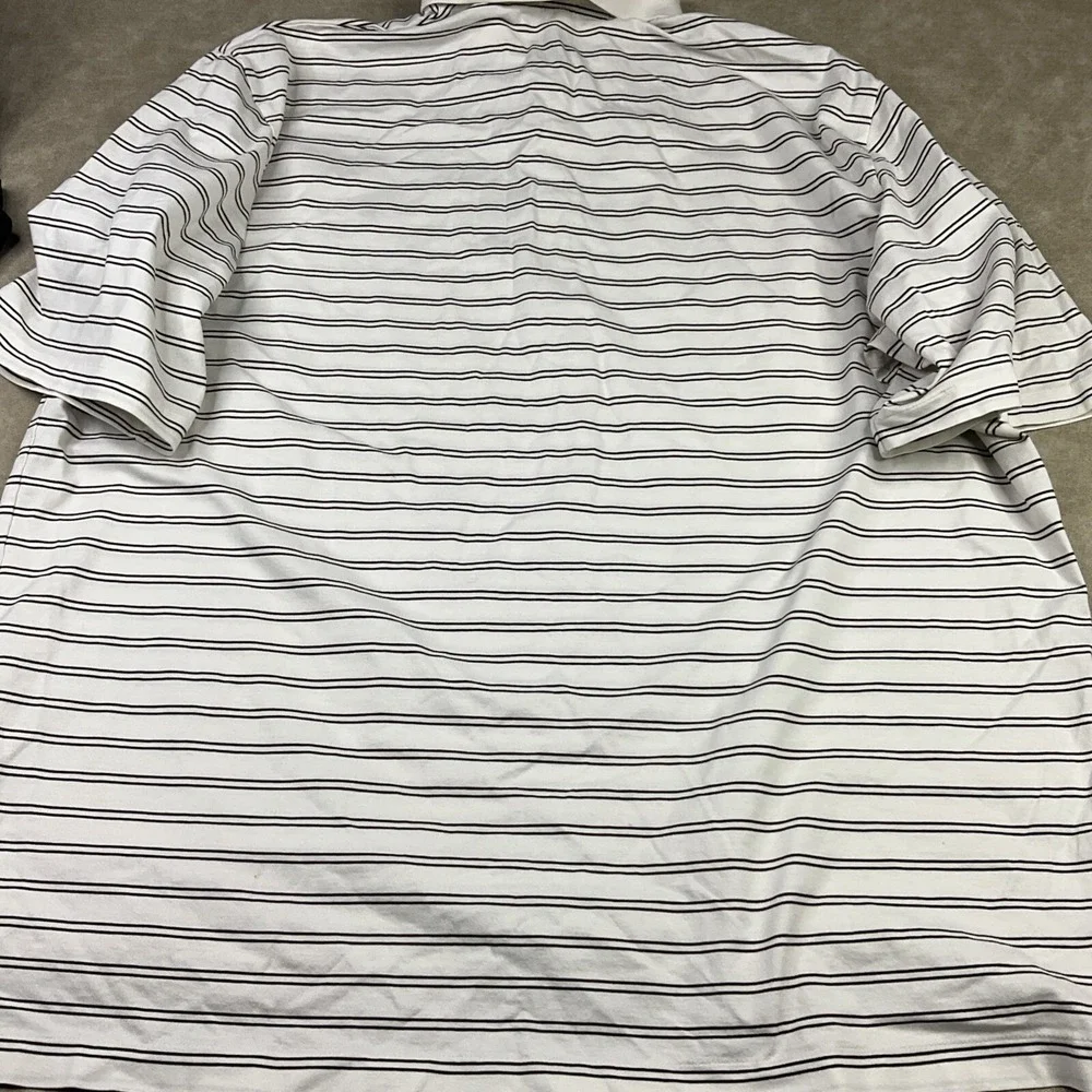 Vintage Polo Ralph Lauren Sport Shirt Striped 90s White Short Sleeve Men Sz‎ XL